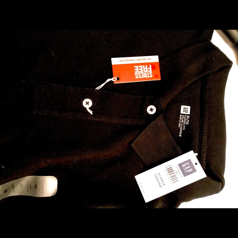 New GAP black polo with tags XL